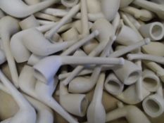 Box of Unused White Clay Pipes, embossed Scotland.