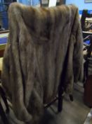 Mink Car Coat Size 12 to 14.