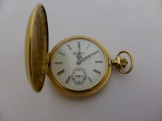 9ct gold hallmark Full Hunter Gentleman`s pocket watch, Birmingham hallmark m.m FWN, Woodford