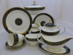 Royal Doulton `Carlyle` Fine Bone China Dinner Service, comprising tea pot, milk jug, seven tea