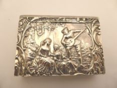 A solid silver card case, Birmingham hallmark, the case being in the form of a book having