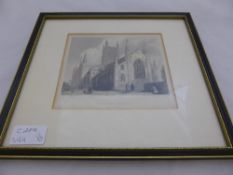 Four Hand coloured Prints depicting various scenes of Worcester Cathedral by Winkles three are 15