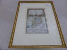 Antique Miniature Map of Gloucestershire, by Owen & Bowen, circa 1720, 19 x 12 cms
