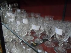Large Collection of Crystal, including nine liquer glasses, ten sherry glasses, ten port, four small