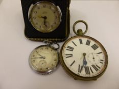 Collection of misc. watches incl. an ultra slim Tavannes Watch Co. stainless steel pocket watch with