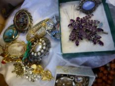 Collection of misc. costume jewellery incl. watches and a lighter etc.