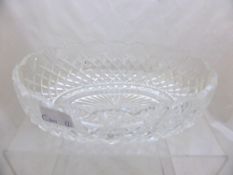 A Waterford crystal oval fruit bowl, possibly a period piece, approx. 28 x 20 x 8 cms.