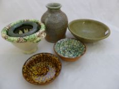 Collection of assorted 1970`s studio pottery incl. bowls, jugs and vases ( 12 pieces )