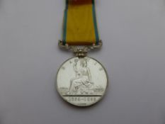 An 1854 Baltic medal to Geo Evenden H.M.S. Boscawen, contemporarily engraved in large serif