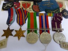 Two 1939-45 Defence Medals together with Great War Medal and a Burma Star and miscellaneous