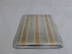 Sterling Silver and Rose Gold Card Case, the miniature card case features rose gold banding, with