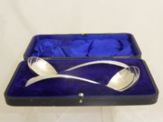 Solid Silver Sauce Ladles, Sheffield hallmarked, 1912 / 13 makers mark Harrison Bros & Howson in