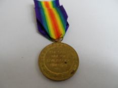 A Victory Medal to Pte 1640 F E Fagg Kent Cyc Bn