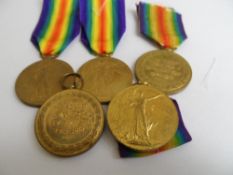 Five Victory Medals to S Sgt T1164 G S Hillier AOC, Pte R-2239 E J HAll KRRC, Spr P W Lloyd RE,