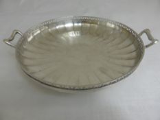 Art Nouveau Style Silver Fruit Bowl the bowl having pierced rim and foot with segmented bowl and Art