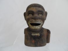 Vintage Metal Money Box in the form of a black man.