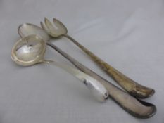 Silver Plated Ladle by Gerity together with a S & G Serving Set.