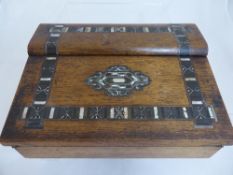 Rosewood and Coromandel Travelling Writing Slope with fitted interior and leather writing slope,