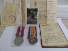 Collection of First World War ephemera incl. 1915 On War Service badge