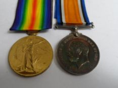 Great War and Victory Medals to Pte 2763 F Wood Surrey Yeo.