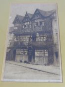 E J Maybury Etching of the The Feather Hotel Ludlow 31 x 18 cms signed in pencil together with a