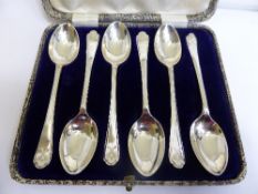 Solid Silver coffee spoons, Sheffield hallmark, makers mark Walker & Hall, dated 1933/34, the