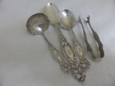 American Sterling Flatware comprising miscellaneous items including six butter knives, sauce