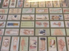 Series of Wills Cigarette Cards depicting First Aid.