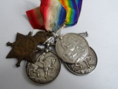 Army Cyclist Corps - Three 1914/ 18 Great War Medals to Pte 3009 W H Brown, Pte 14059 E Dorward, Pte