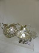 Miscellaneous Silver including a Victorian double handled sugar bowl circa 1890, a Continental (