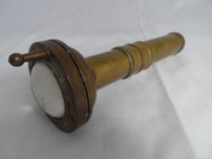 Vintage Siebe Gorman brass torch, stamped with the numbers 6230-99-942-7885.