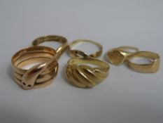 Miscellaneous collection of 9ct gold rings (6) approx. 12 gms.