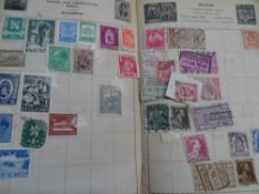Three stamp albums comprising commonplace material including two 1d reds
