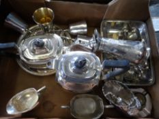 Collection of misc. silver plate incl. manor plate tea and coffee set, water jug, salver, four