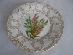 Minton Tea plate the tea plate depicts South African Fynbos, impressed mark 29 to the back, approx