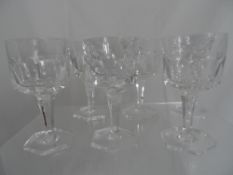 Miscellaneous fine quality cut glass including champagne glasses, six sherry glasses.