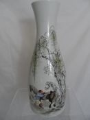 Chinese 20th century vase depicting a groom and his horses, approx. 30 cms high.