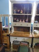 Kitchen Dresser features two shelves to top and one drawer below.