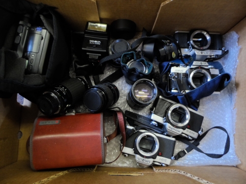 Miscellaneous Cameras including a Minolta XG/1, XG2, XG/M, X/300 together with a collection of