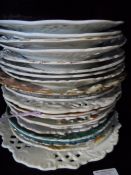 Twenty miscellaneous ribbon plates