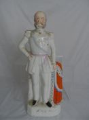 A ceramic figure " The King of Prussia " approx. 43 cms high (waf)