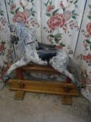 Vintage rocking horse suitable for a child, approx. 90 cms. in length, 65 cms. in height.