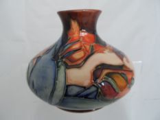 Moorcroft vase, Tulip design impressed WM to the base.
