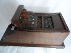 Vintage telephone exchange, W P S C NT 2 with weights, original cables and plugs, FBR 54