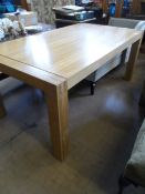 Large Contemporary Kitchen Table the table of Scotch Pine with integrated square shaped legs