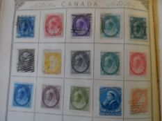 `Lincoln` album of apparently unpicked C 19 all-world stamps incl. scarcer items - notably unused