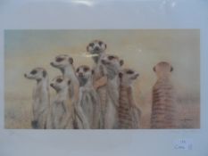 Henk van Zanten b 1940 Dutch, Two signed and numbered prints of Meerkat 3/450, Ocelot 84/850 and one