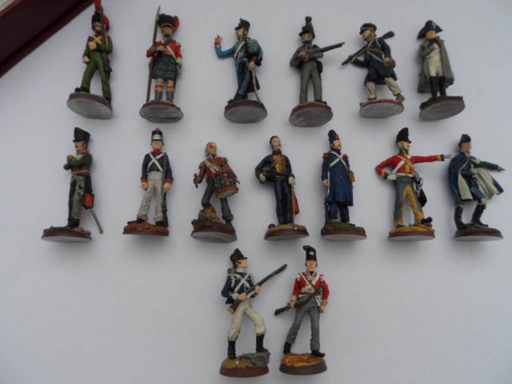 A Collection of Fifteen Metal Hand Painted Regimental Soldiers; complete with twelve certificates