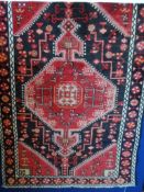 A Hamadan Woollen Tribal Rug; approx. 155 x 108 cms. No. 313