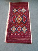 A Pair of Fars Woollen Tribal Prayer Mats; approx. 105 x 50 cms. Nos. 292 & 295 (2)